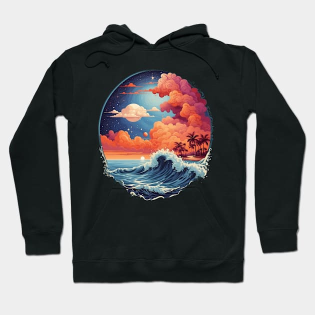 Surrealism Beach Art Hoodie by VivaLaRetro